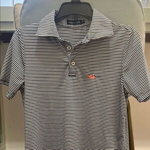 Southern Marsh Black and White Striped Polo